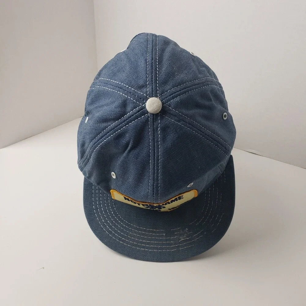 Vintage Notre Dame‎ Fighting Irish Hat Cap Blue Denim K Products Snapback NCAA - Picture 7 of 11